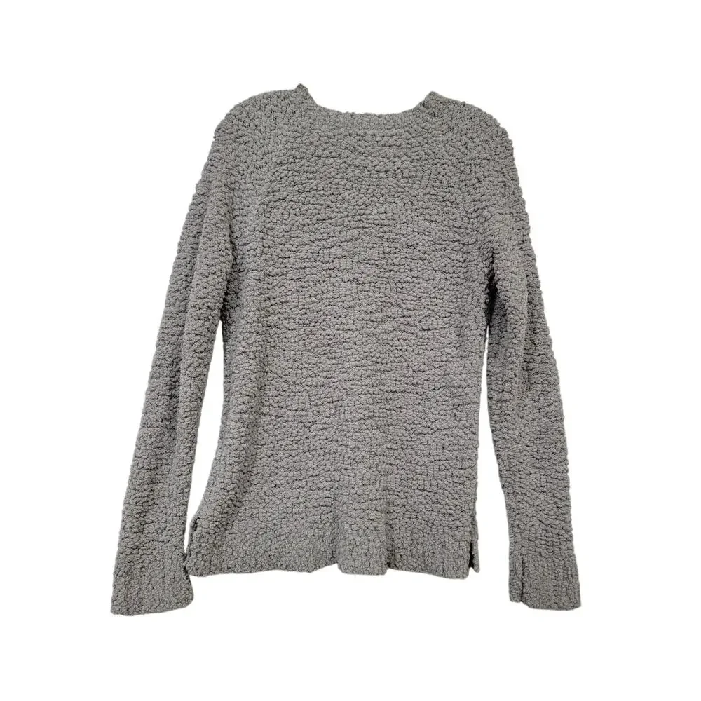 Grey Large Fuzzy Popcorn Knit Sweater Whimsigoth Cottagecore 90s Grunge Gweeble
